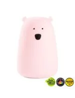 Rabbit & Friends: Miś Duży Lampka Silikonowa Różowa