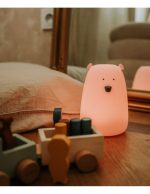 Rabbit & Friends: Miś Duży Lampka Silikonowa Różowa - obrazek 2