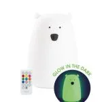 Rabbit & Friends: Miś Duży, Świecący w Ciemności, Lampka Silikonowa z Pilotem