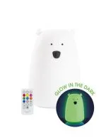 Rabbit & Friends: Miś Duży, Świecący w Ciemności, Lampka Silikonowa z Pilotem