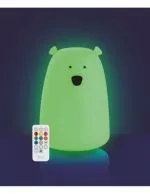 Rabbit & Friends: Miś Duży, Świecący w Ciemności, Lampka Silikonowa z Pilotem - obrazek 3