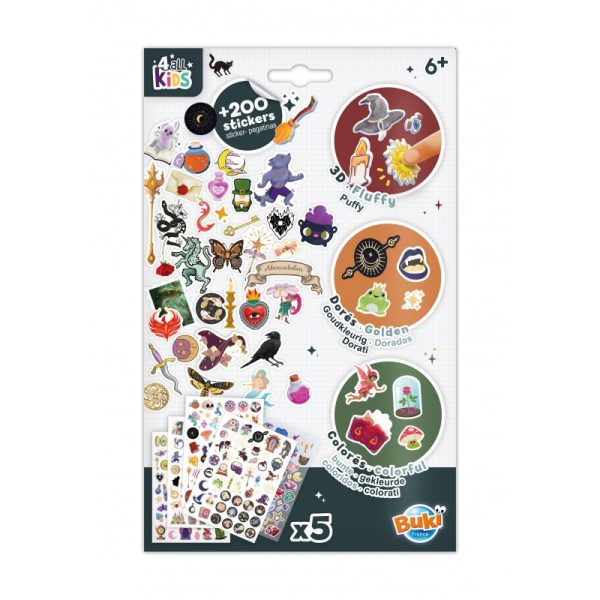 Buki: Zestaw ponad 200 naklejek - FANTASY 6+