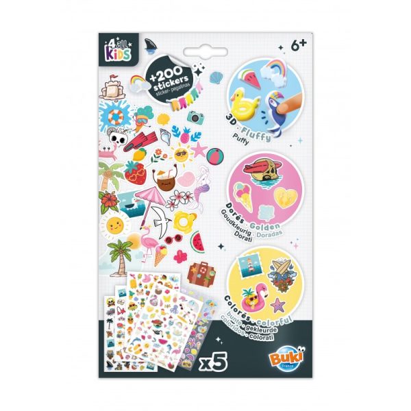 Buki: Zestaw ponad 200 naklejek - LATO 6+