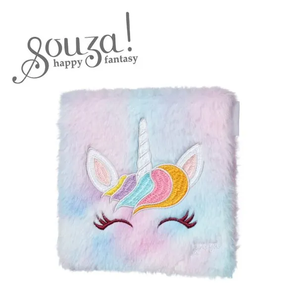 Souza! Paleta cieni do powiek, z lusterkiem, w puchatym etui Jednorożec