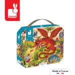 Janod: Puzzle w walizce Królestwo smoków 54 el. 5+ Made in France