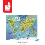 Janod: Puzzle w walizce Mapa świata 100 el. 6+ Made in France - obrazek 3