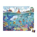 Janod: Puzzle w walizce Podwodny świat 100 el. 6+ Made in France - obrazek 2