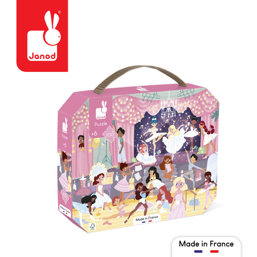 Janod: Puzzle w walizce Tancerki 100 el. 6+ Made in France