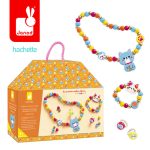 Janod Zestaw kreatywny do tworzenia drewnianej biżuterii Małe kotki 4+