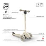 SCOOTANDRIDE Hulajnoga z systemem sterowania 2w1, kółka LED, składana 3+ ASH Highwaykick 3S - obrazek 2