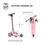 SCOOTANDRIDE Hulajnoga z systemem sterowania 2w1, kółka LED, składana 3+ ROSE Highwaykick 3S - obrazek 3