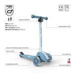 SCOOTANDRIDE Hulajnoga z systemem sterowania 2w1, kółka LED, składana 3+ Steel Highwaykick 3S - obrazek 10