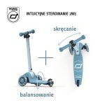 SCOOTANDRIDE Hulajnoga z systemem sterowania 2w1, kółka LED, składana 3+ Steel Highwaykick 3S - obrazek 8