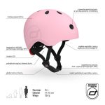 SCOOTANDRIDE Kask M-L dla starszych dzieci i nastolatków Rose - obrazek 3