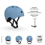 SCOOTANDRIDE Kask M-L dla starszych dzieci i nastolatków Steel - obrazek 3