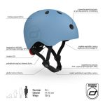SCOOTANDRIDE Kask M-L dla starszych dzieci i nastolatków Steel - obrazek 2