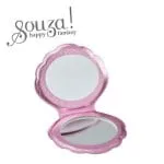 Souza! Lusterko kosmetyczne składane z kształcie muszli - FIOLETOWE - obrazek 2