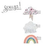 Souza! Spinki do włosów brokatowe tęcza i chmurki Danae 3 szt.