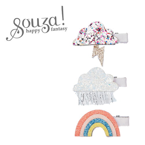 pol_pm_Souza-Spinki-do-wlosow-brokatowe-tecza-i-chmurki-Danae-3-szt-14536_1 Souza! Spinki do włosów brokatowe tęcza i chmurki Danae 3 szt. - obrazek 1