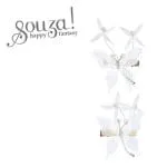 Souza! Spinki do włosów tiulowe motyle białe Keja 2 szt.