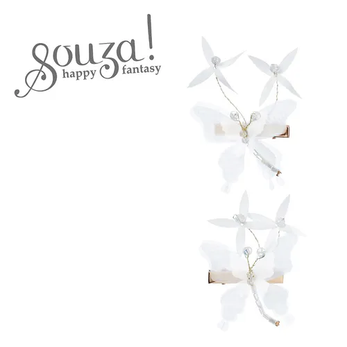 Souza! Spinki do włosów tiulowe motyle białe Keja 2 szt.