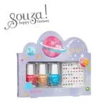 Souza! Zestaw 3 lakierów do paznokci dla dzieci z naklejkami Galaxy